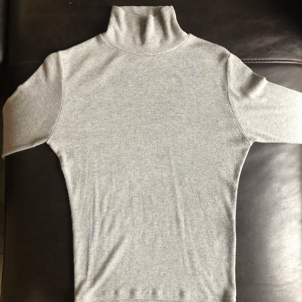 OS Grey Ribbed Brandy Melville Turtleneck